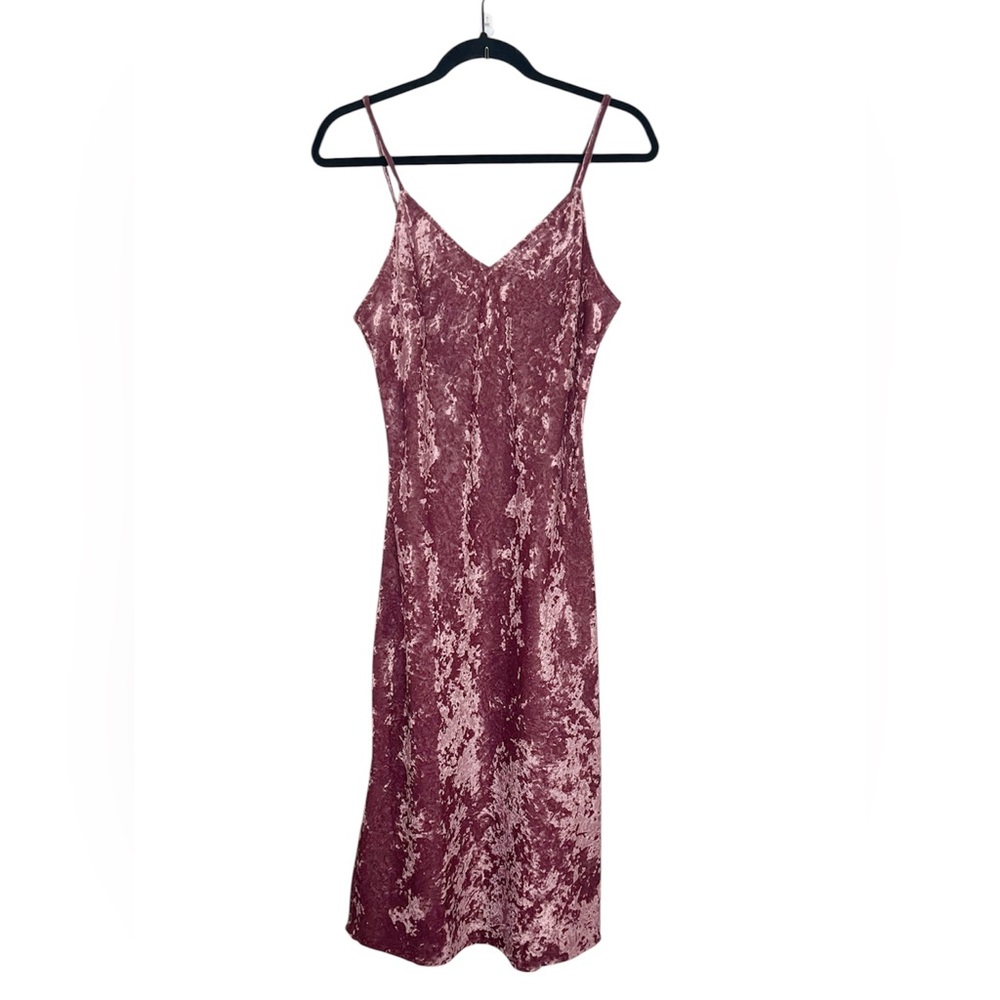 Lucky Brand Crushed Velvet Slip Dress with Side Slits size Medium